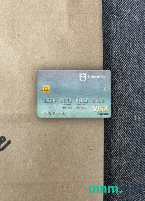 Liechtenstein Union bank visa karta elektronowa wygląd fotograficzny skan PSD + zdjęcie